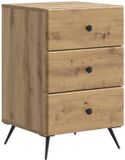 vidaXL Nachtkastje Artisanaal eiken 43 x 41 x 66,5 cm Bewerkt hout