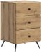 vidaXL Nachtkastje Artisanaal eiken 43 x 41 x 66,5 cm Bewerkt hout