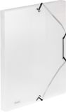favorito Favorit Lumina, Conventionele hechtmap, A4, Polypropyleen (PP), Transparant, Wit, 2,5 cm, Elastische band