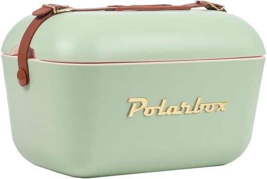 Polarbox Koelbox met Schouderband - Olive Green-Gold - 12 Liter