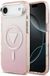 Guess IML Gradient Triangle Logo MagSafe Hoesje voor iPhone Air Roze