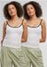 Urban Classics Contrast Basic (Set van 2) Top femme - blanc/noir - M