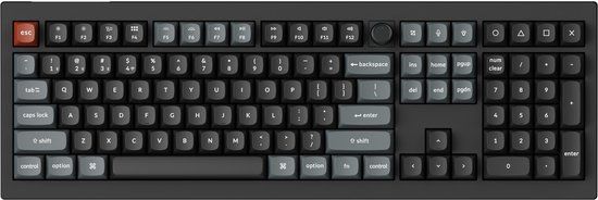 Keychron V6 Ultra - Mechanisch Toetsenbord - Draadloos - US Qwerty - 100% - Rode Switch - Zwart