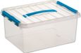 Sunware 5x Sunware Opbergbox - 15 liter - 40 cm - Transparant/Blauw