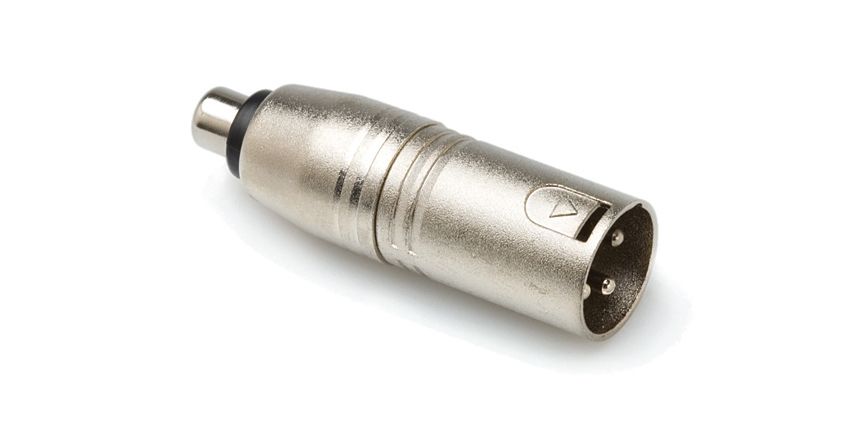 Hosa RCA naar XLR3M Adapter - Zilver