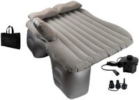 EDIESI, Luchtmatras auto luchtmatras met 12V elektrische luchtpomp en 3 adapters auto-accessoires (grijs)