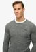 Superdry Essential slim-fit trui met ronde hals Heren dark charcoal jaspe XXL