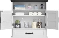 Vevor Badkamer Wandkast Medicijnkast Met 2 Deuren en 1 Lade, Wit