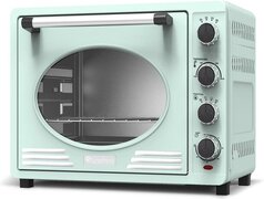 TurboTronic TT-EV35R - Retro RVS Elektrische Oven 35 liter - 1600W - Turquoise