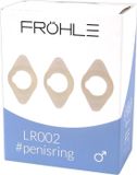 Fröhle Penis Ringen Set met 3 Ringen Zijdezacht voor Optimaal Comfort - Maat M - Transparant
