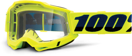 100% Accuri OTG Goggles Gen2, fluo yellow/clear