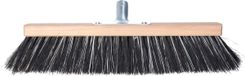 Buemag Bezemkop - Arenga/Elaston mix - zwart/wit - hard - hout - 40 cm - 26mm - straatbezem/buitenbezem - bezem
