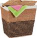 Relaxdays Panier à linge avec couvercle - Herbe marine - Sac à linge en coton - 87 L - Tressé - Beige naturel