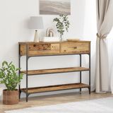 vidaXL Wandtafel Oudhout 100 x 25 x 75 cm Bewerkt hout