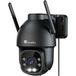 CTRONICS Caméra de sécurité extérieure 3G/4G avec carte SIM préinstallée, vision nocturne couleur jusqu'à 30m, détection humaine et suivi automatique, rotation 360°, audio bidirectionnel, stockage flexible, étanche IP66