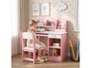 ZONEKIZ Bureau enfant ergonomique pour 5 à 8 ans en MDF dim. 90 x 45 x 90 cm blanc, vert, rose Aosom France