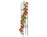 Merkloos / Sans marque Relaxdays plantensteun - 190 cm - met 3 ringen - klimplanten - metaal - vrijstaand