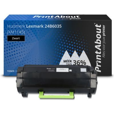 PrintAbout Huismerk 24B6035 (XM1145) Zwarte Toner Compatibel met Lexmark