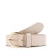 Manfield - Dames - Beige leren croco riem - Maat 085