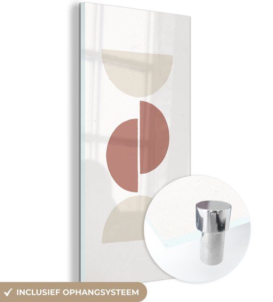 MuchoWow® Glass Painting 80x160 cm - Acrylic Glass Painting - Pastel - Minimalism - Design - Photo on Glass - Paintings