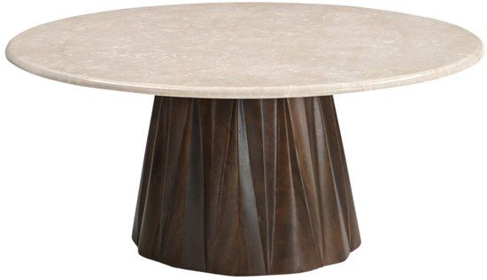 Giga Meubel Salontafel Faiza - Rond - Marmer - 90cm
