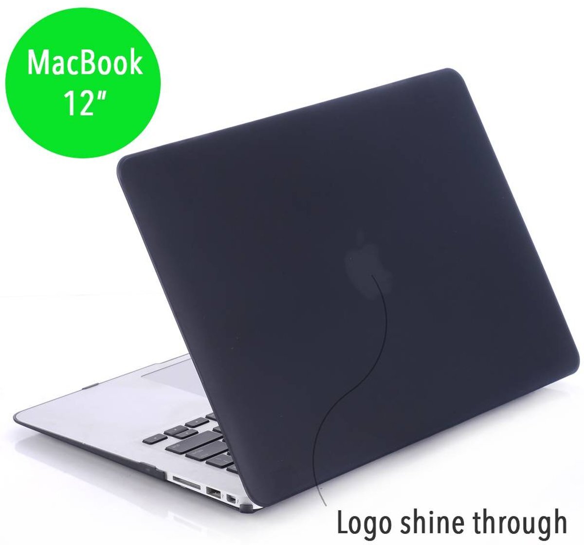 Lunso - hardcase hoes - MacBook 12 inch - mat zwart