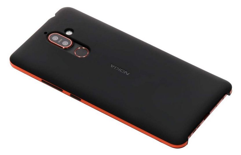 Nokia 7 Plus Cover Case - Black/Orange