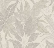 Living Walls Botanisch Behang - Beige Goud Grijs - Vliesbehang met Bladeren Patroon