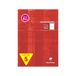 Clairefontaine 6128Cpack Pak met 5 Gelijmde Notitieblokken Rood - A4 21x29,7 cm - 100 Uitscheurbare Pagina’s 4-Kleuren Indeling Speciaal Slechtzienden Interlinie 2mm - Wit Papier 90 g - Gecoate Kartonnen Omslag