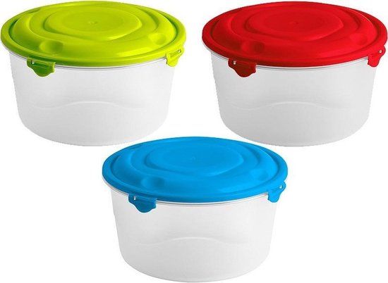 12x Hega hogar Vershoudbakjes - 1.2L - Transparant - Luchtdicht