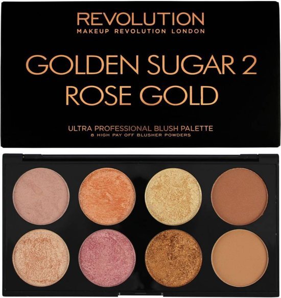 Makeup Revolution Ultra Blush & Contour Palette - Golden Sugar 2 Rose Gold