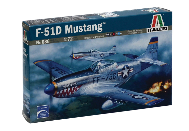 Italeri P-51D MUSTANG - Vliegtuig model - Grijs - Kunststof