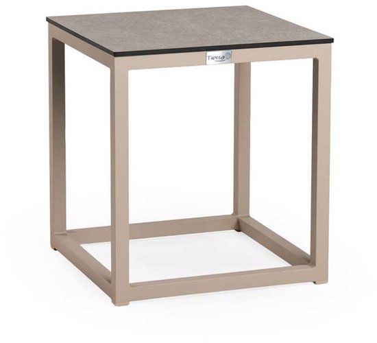 Tierra Outdoor Rio coffee tafel trespa ophira champagne 40 x 40 cm