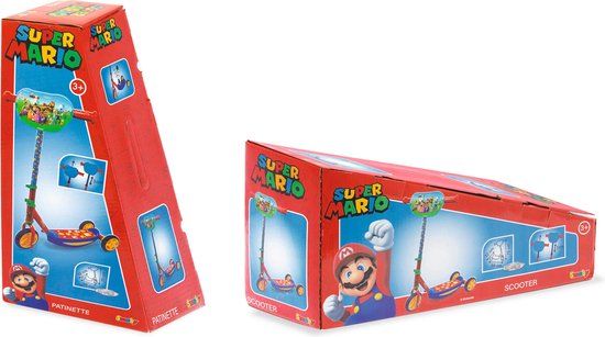 Smoby Super Mario Step Scooter - 3-Wiel Step - Verstelbaar Stuur - Vanaf 3 Jaar