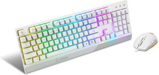 MSI Vigor GK30 Combo White Toetsenbord en Muis QWERTY Italiaans Wit