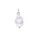 Lucardi Dames Stainless steel bedel met parel - Hanger - Staal - Zilverkleurig