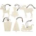 Creativ Company Hout Kerstornament 6 Stuks