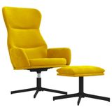 VidaXL Accent Chair Velvet Yellow 700x770x940mm