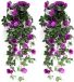 Unyqoos® Plantes artificielles, set de 2 – Plantes de lierre avec fleurs violettes, 90 cm, adaptées pour l'intérieur et l'extérieur