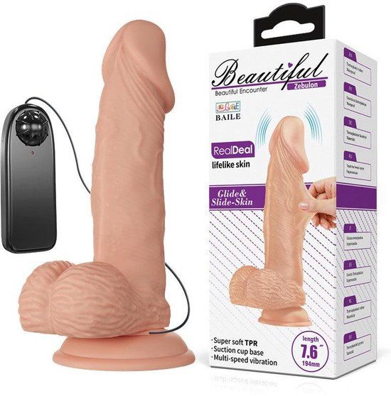 Pretty Love Zebulon Realistische Vibrerende Dildo Lichte Huidskleur Met afstandsbediening