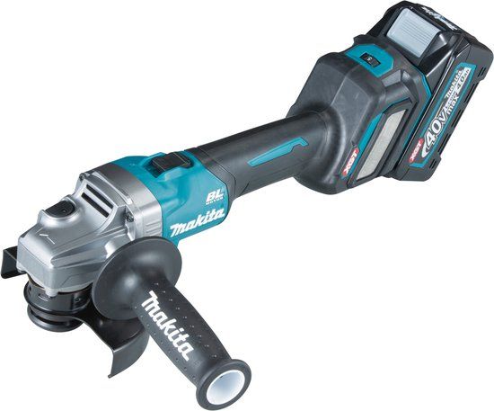 Makita GA026GM201 Accu Haakse Slijper 125mm XGT 40V Max 4.0Ah + Mbox