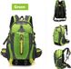 CarryQuest® - Sac à dos de vélo pliable 40L - Sac à dos d'extérieur en nylon hydrofuge avec panneau dorsal respirant, sangle de poitrine, ceinture ventrale et chargement par le haut - 44x26x9 cm - Vert foncé