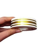 4R Quattroerre.it 10520 Trimstrepen Drievoudige Kleefstrips voor Auto's, Goud, 16 mm x 10 mt