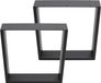 ECD Germany 2x pieds de table design industriel 40 x 43 cm acier thermolaqué anthracite