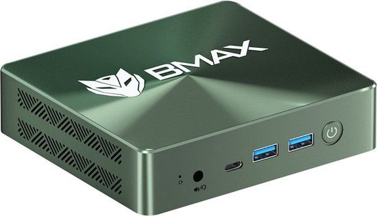 BMAX B6 Plus Mini PC - Intel Core i3-1000NG4, 12GB RAM, 512GB SSD, Windows 11 Pro, 5G WiFi - Green