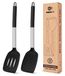 Lot de 2 spatules en silicone - Ustensiles de cuisine antiadhésifs pour une utilisation à haute température