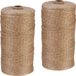 Relaxdays Jute touw, 2 mm x 250 m, natuurlijk touw op rol, set van 2, lichtbruin