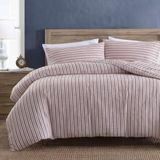 Nautica Kingsize dekbedovertrek, omkeerbaar beddengoed van katoen met knoopsluiting, casual woondecoratie voor alle seizoenen (Coleridge Stripe Red, King)