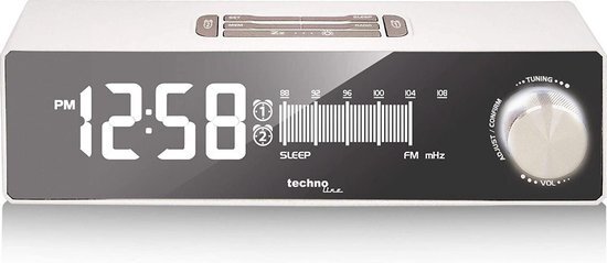 technoline Wekkerradio - WT 483 - 12/24 uur tijdsweergave - Snooze - Sleeptimer - Dimmer functie