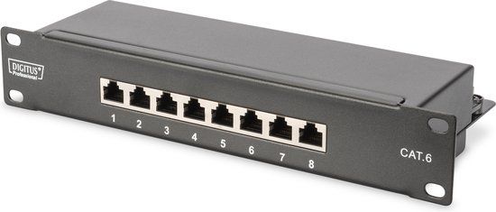Digitus CAT 6 Patch Panel - Zwart - Rekmontage